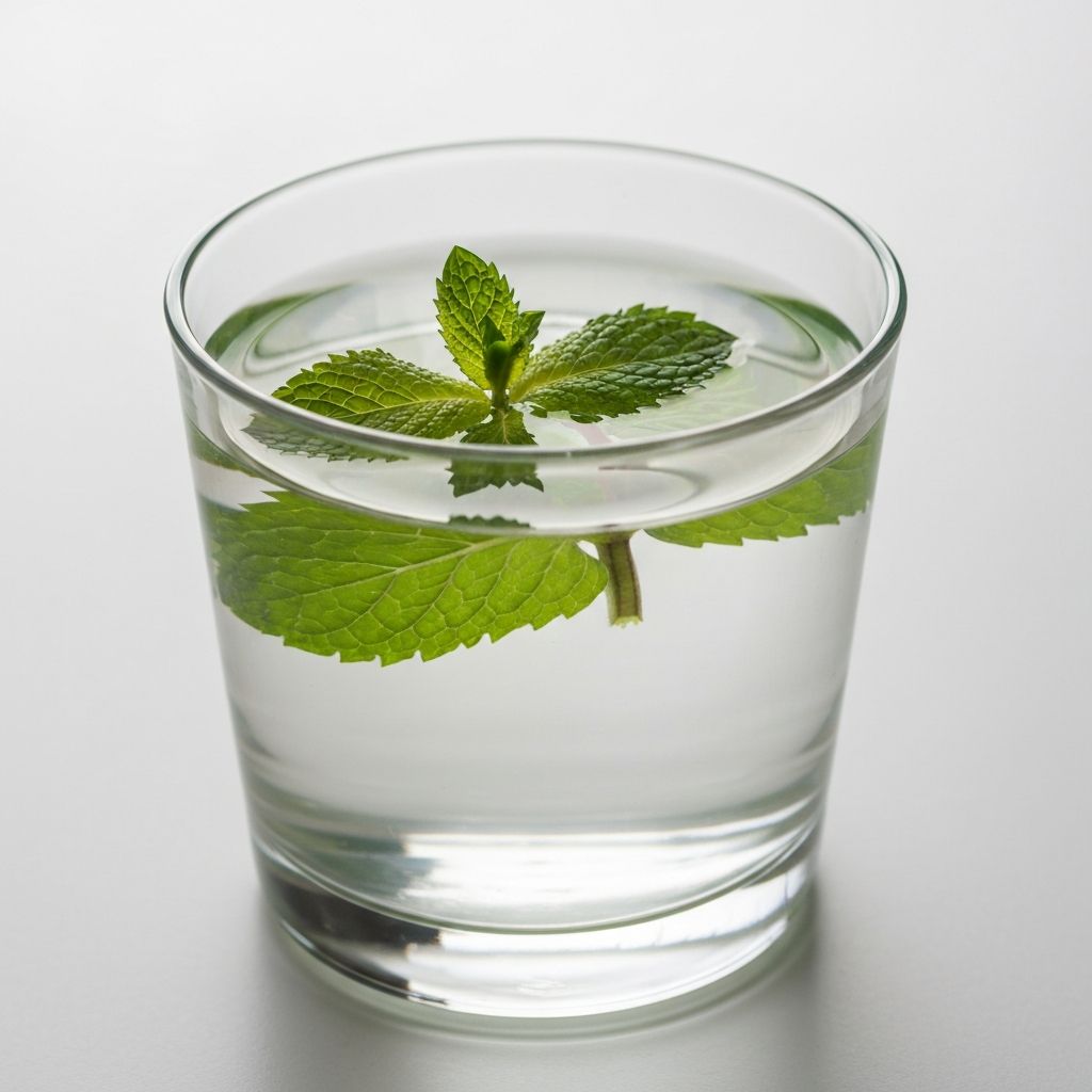 Klares Wasser mit Minze